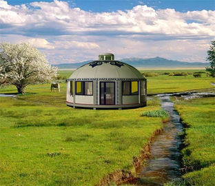 Hotel Prefab Tiny Homes With Glass Window / Summer Camping Tent Dome