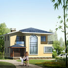 Ultra Modern Light Steel Prefab House / Double Story Prefab Homes Heat Resistant