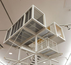 Anti Earthquake Prefab Metal House Kits Customized Steel Structure Frame With Open Balcony