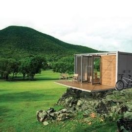 3 Layers Hotel Type Prefab Shipping Container Homes With Sun Glass Window