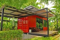 Steel Structure 40 HQ Prefab Shipping Container Homes With OEM Expansion Window And Floor