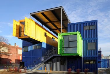 Exhibition Center Prefab Shipping Container Homes / Prefab Storage Container Homes With Yards