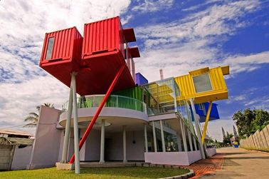 Exhibition Center Prefab Shipping Container Homes / Prefab Storage Container Homes With Yards