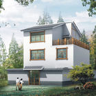 Luxury Light Steel Villa House / Good Insulation Steel Frame Prefabricated Houses