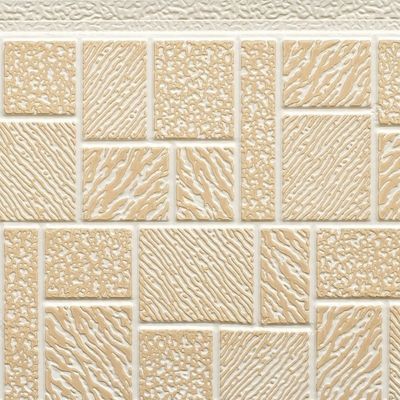 Light Weight Mosaic Pattern B2 Fireproof Polyurethane Composite Sandwich Wall Panels