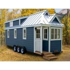 2 Story Prefabricated Light Steel Srtucture Tiny House On Wheels