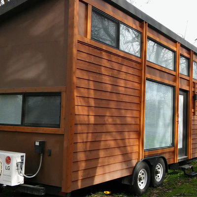 New Zealand AZ150 Light Steel Prefab Mobile Home Trailer Caravans Tiny House On Wheels