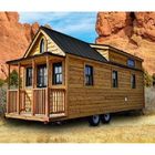 2 Bedrooms Prefabricated Trailer Mobile Light Steel Wooden Tiny House On Wheels