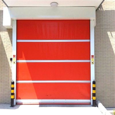 2m/S 1.5KW PVC Curtain Industrial Sectional Overhead Door For Warehouse