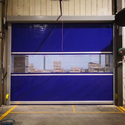 2m/S 1.5KW PVC Curtain Industrial Sectional Overhead Door For Warehouse