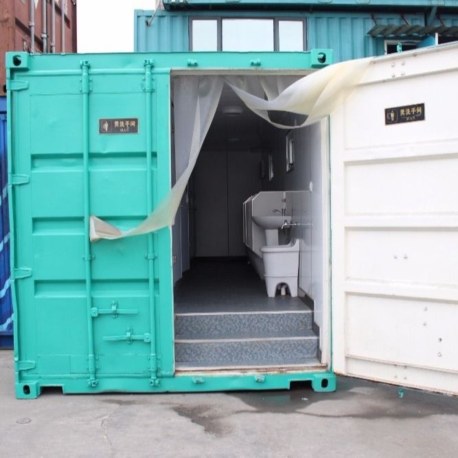 20 Feet Shipping Container Cabin With 5 Peices Of Toliet Baling Box Wash Table& Mirrow