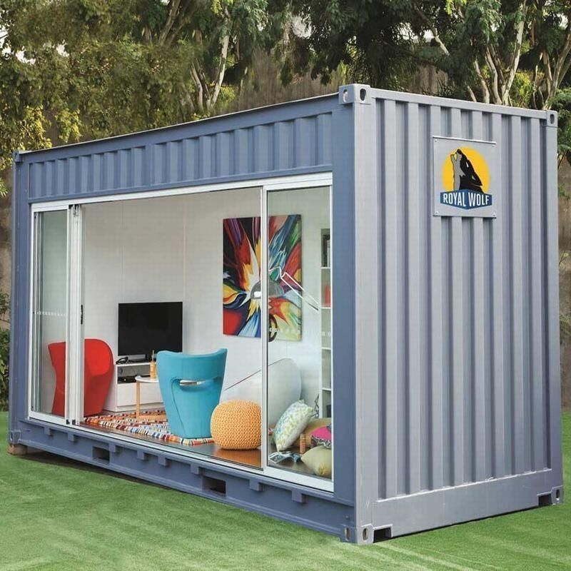 Galvanized Steel Frame Flat Pack Shipping Container Tiny Houses Coffee Shop