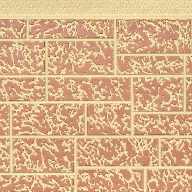 B2 Fireproof Stone Pattern Decorative Polyurethane Sandwich Wall Panels