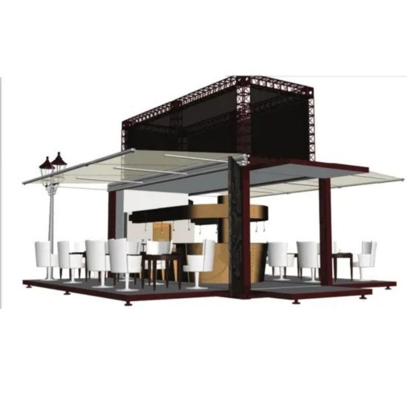 2 Story Modular Tiny House Steel Prefab Shipping Container Coffee Shop Cafe Bar