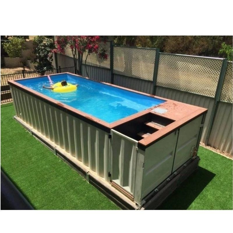 20ft 40ft Outdoor Above Ground Mobile Prefab Shipping Container Swimming Pool