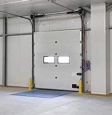 PU Foam Sectional Standard Lift Industrial Door With Visual Window