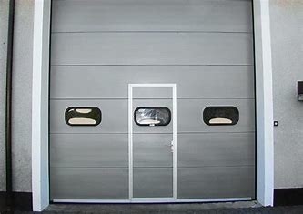 Automatic Sectional Industrial Garage Door 0.75KW With Pedestrian High Speed